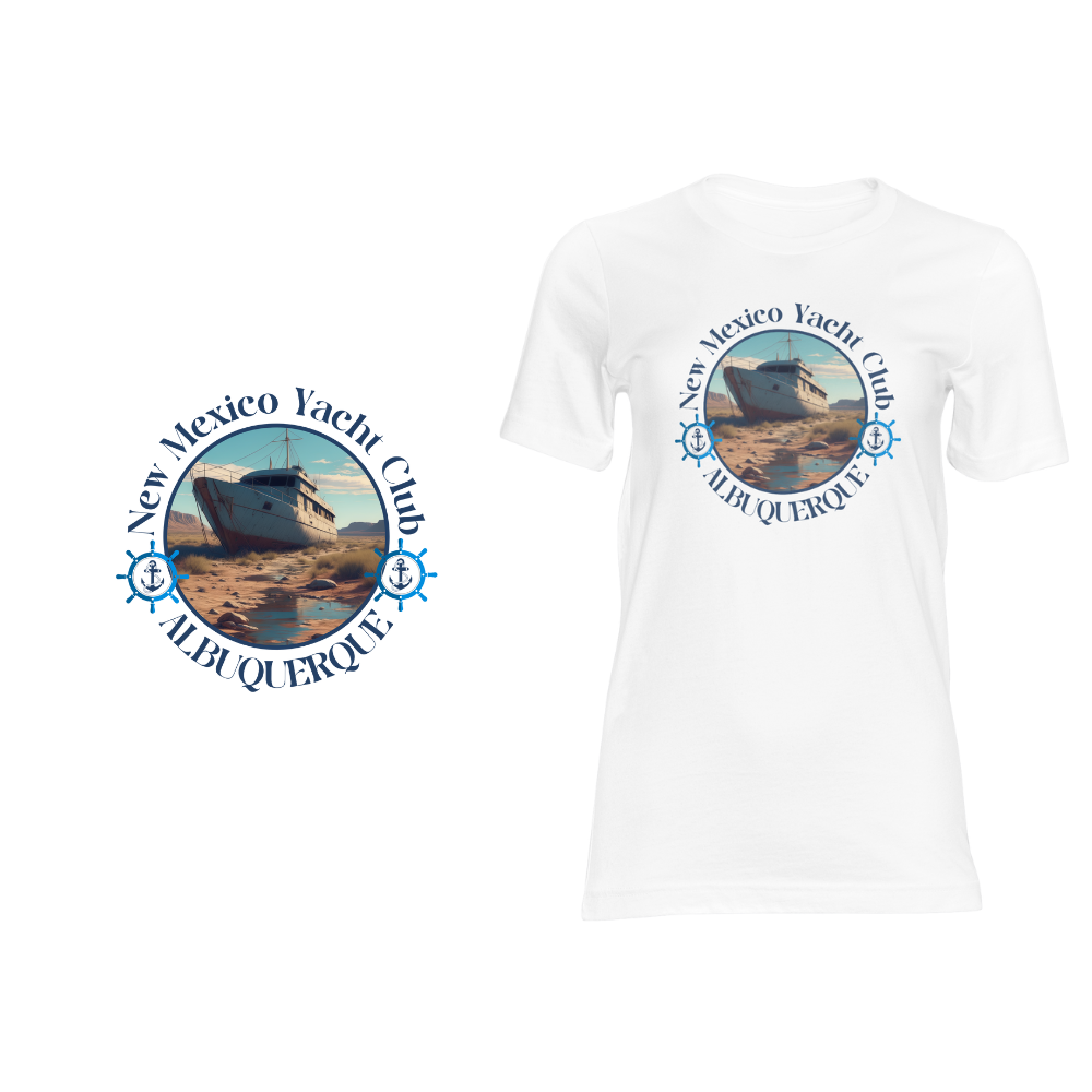 New Mexico Yacht Club - A Bamboozled Design - Short sleeved cotton t-shirt