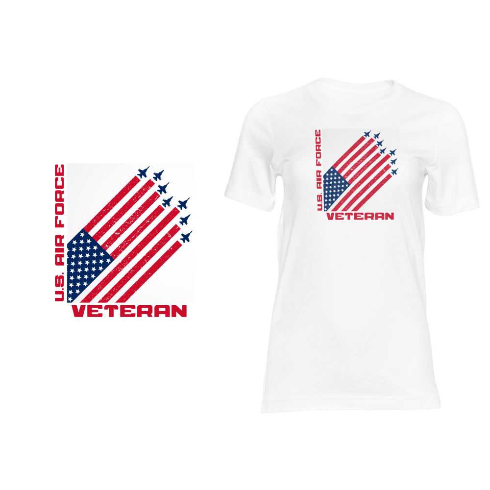 Air Force Veteran Design - Short sleeved cotton t-shirt