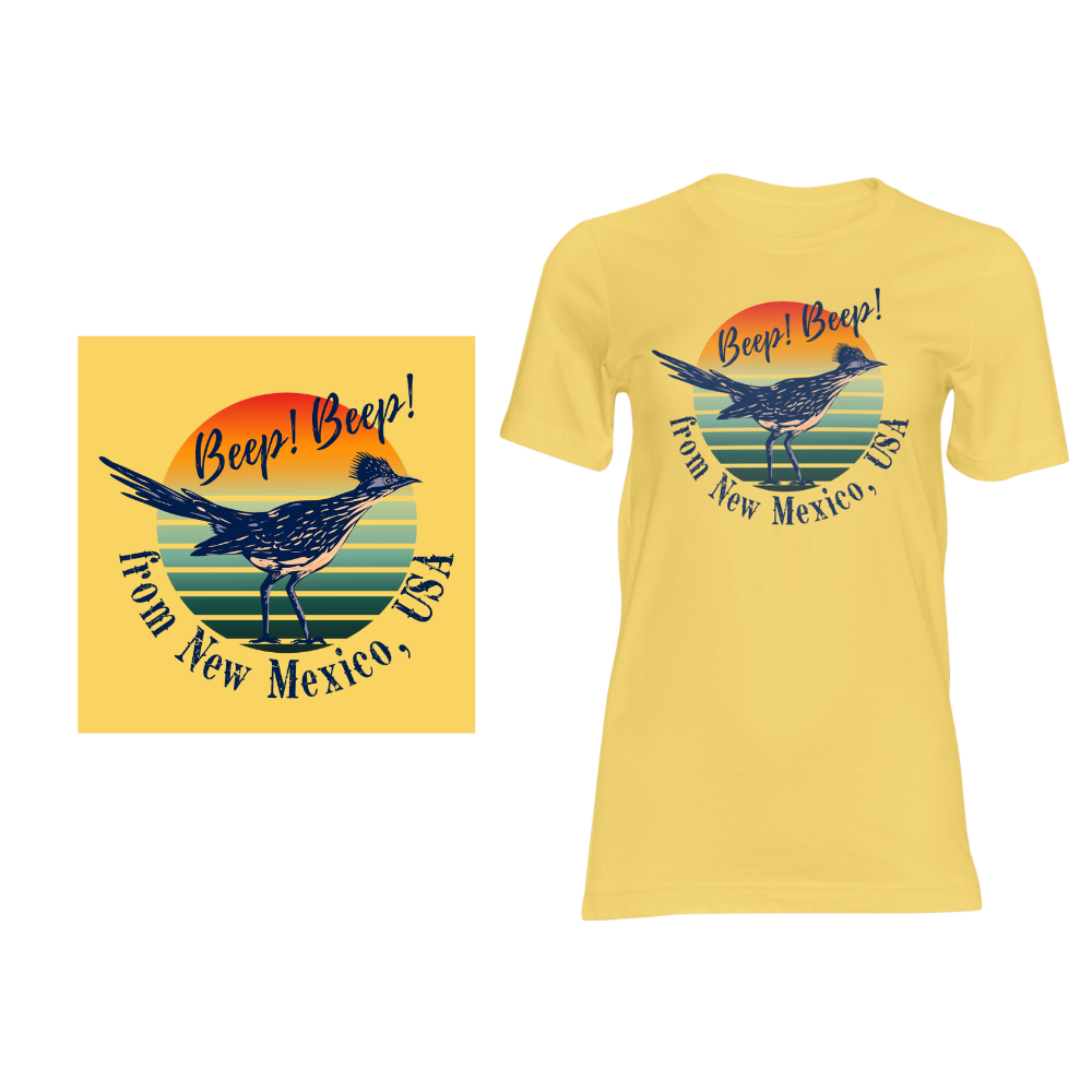 Roadrunner Beep Beep New Mexico - Short sleeved cotton t-shirt